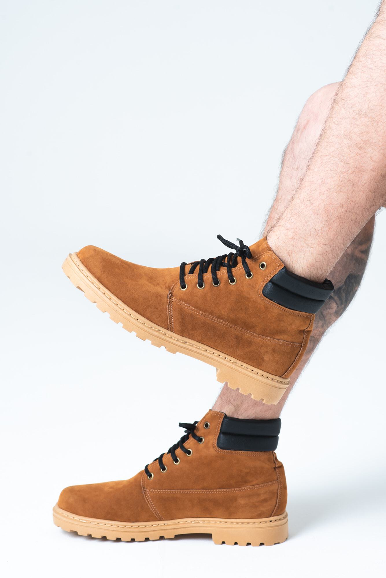 botina masculina caramelo